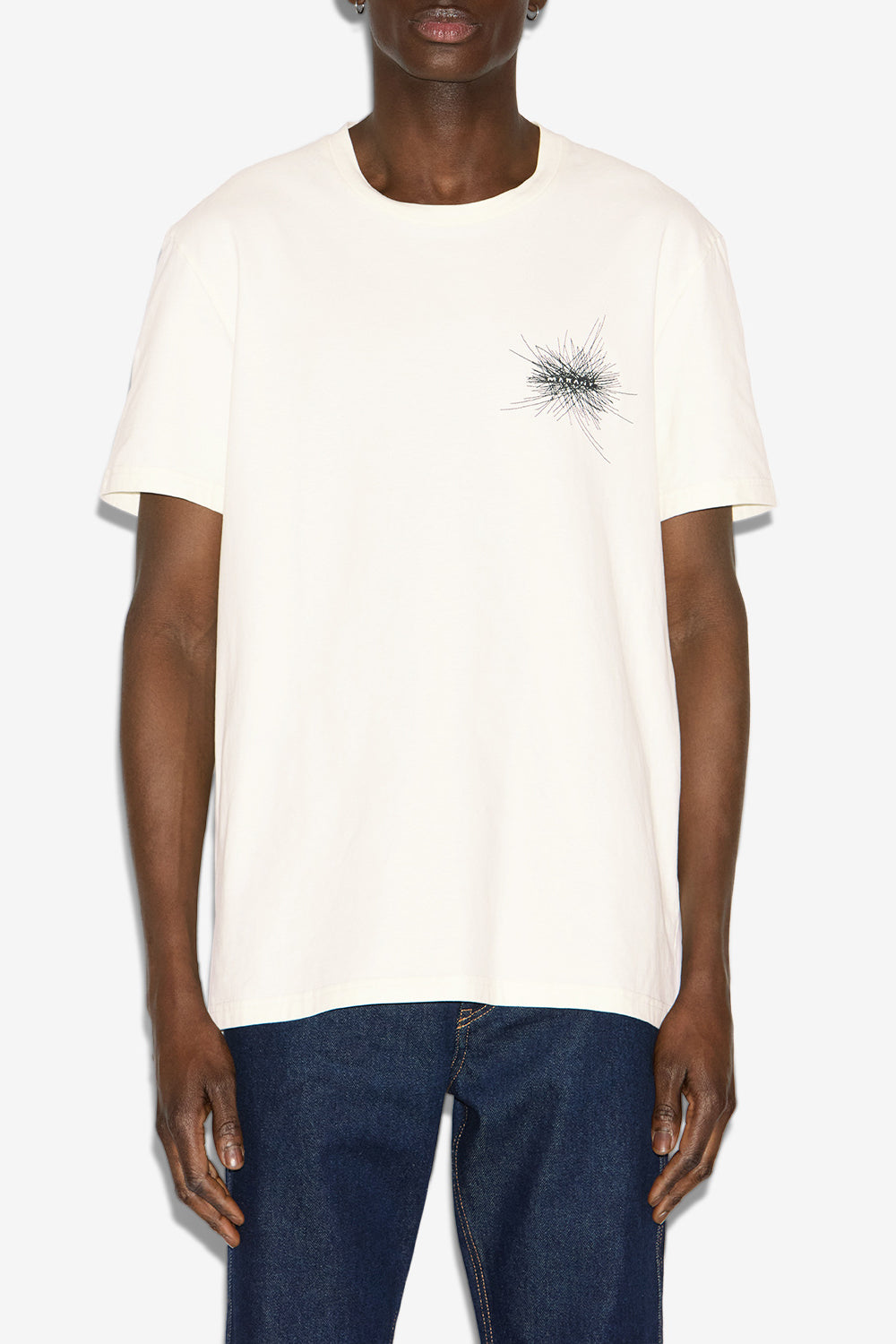 Honore 刺繍ロゴ入りtシャツ - 生成り - Man - 4