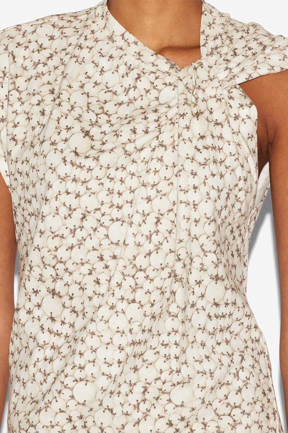 Asymmetrisches t-shirt nayda aus baumwolle - Naturfarben - Woman - 3