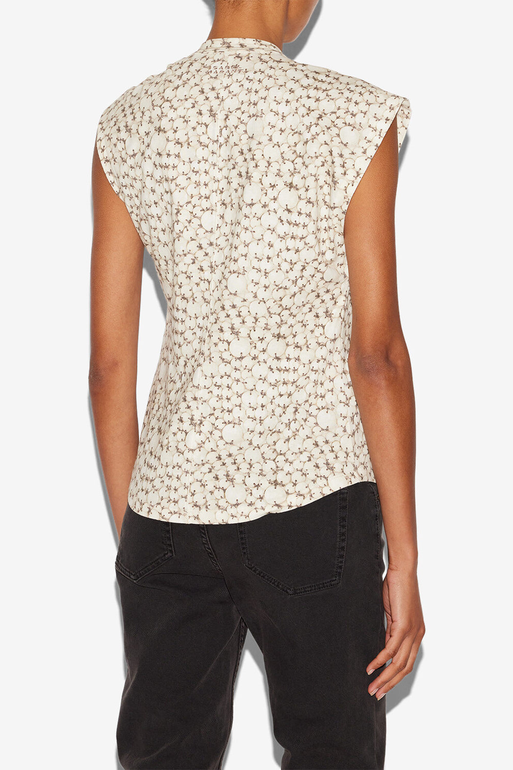 Asymmetrisches t-shirt nayda aus baumwolle - Naturfarben - Woman - 5