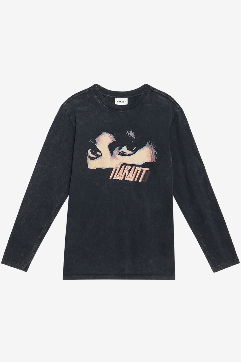 T-shirt à manches longues martine imprimé - Noir délavé - Woman - 1