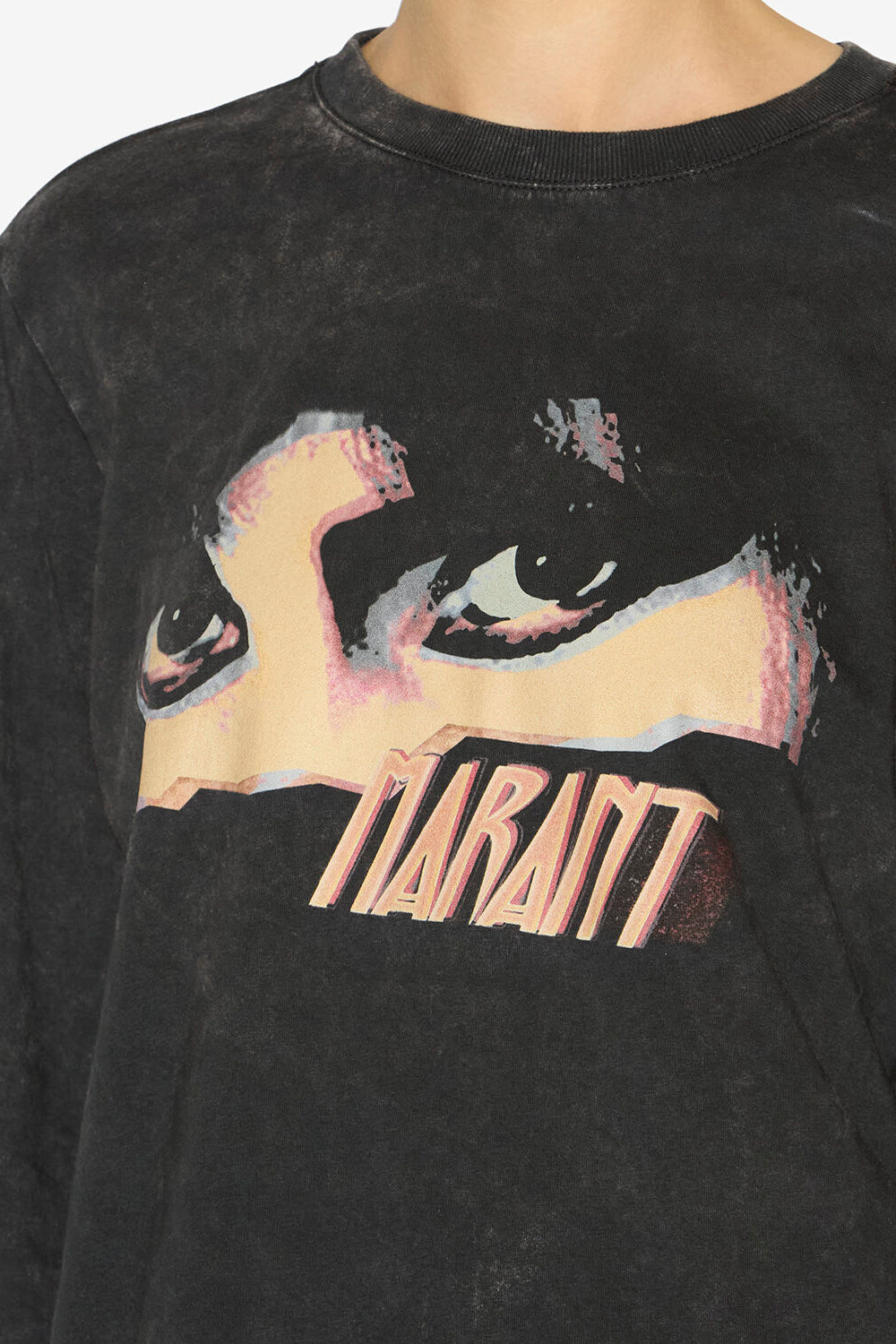 T-shirt à manches longues martine imprimé - Noir délavé - Woman - 3