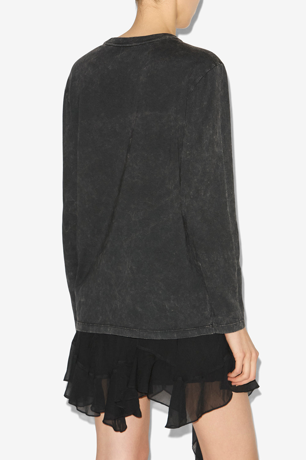T-shirt à manches longues martine imprimé - Noir délavé - Woman - 5