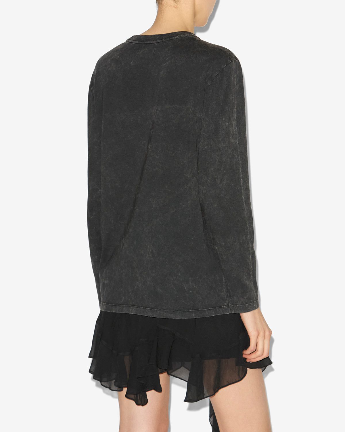 T-shirt a maniche lunghe martine stampata - Nero lavato - Woman - 4