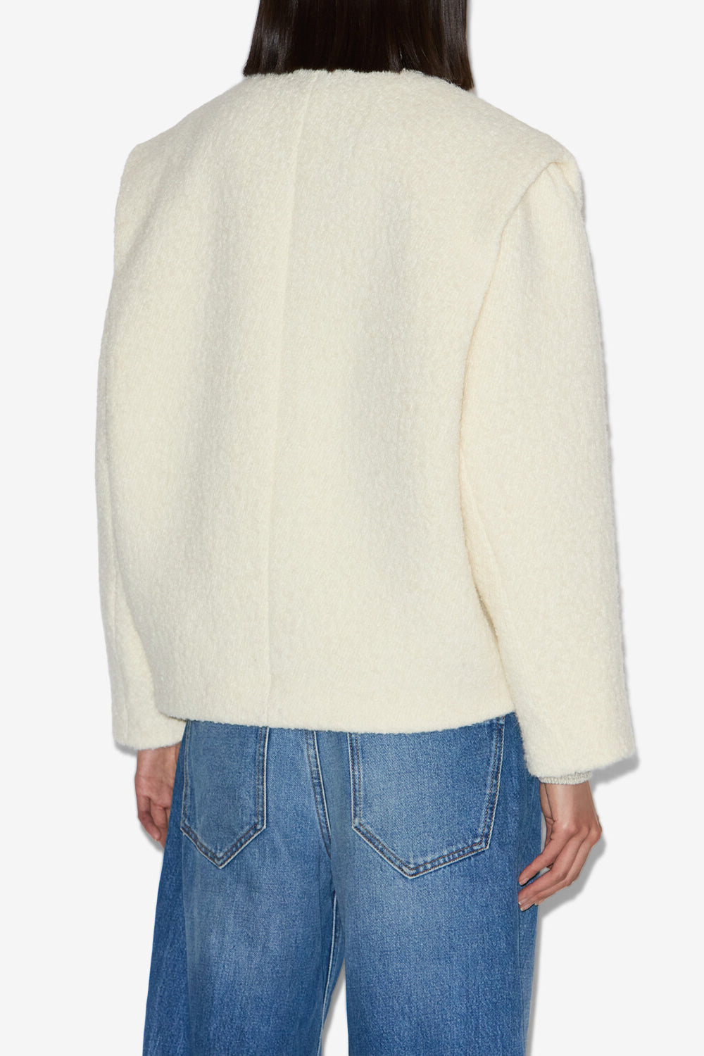 Giacca da tailleur drogo in misto lana - Ecru - Woman - 5