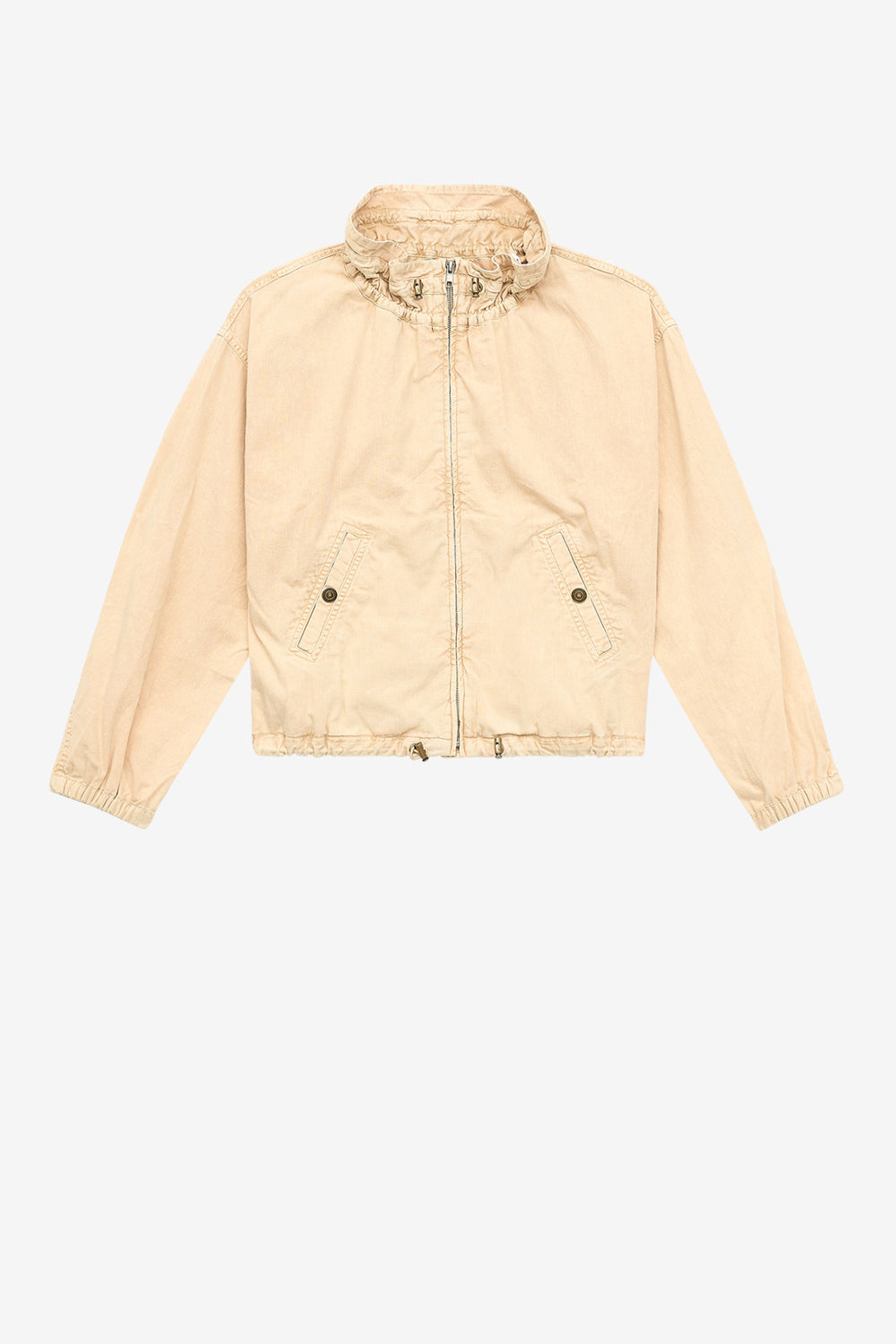 Giacca corta plume in chambray - Beige - Woman - 1