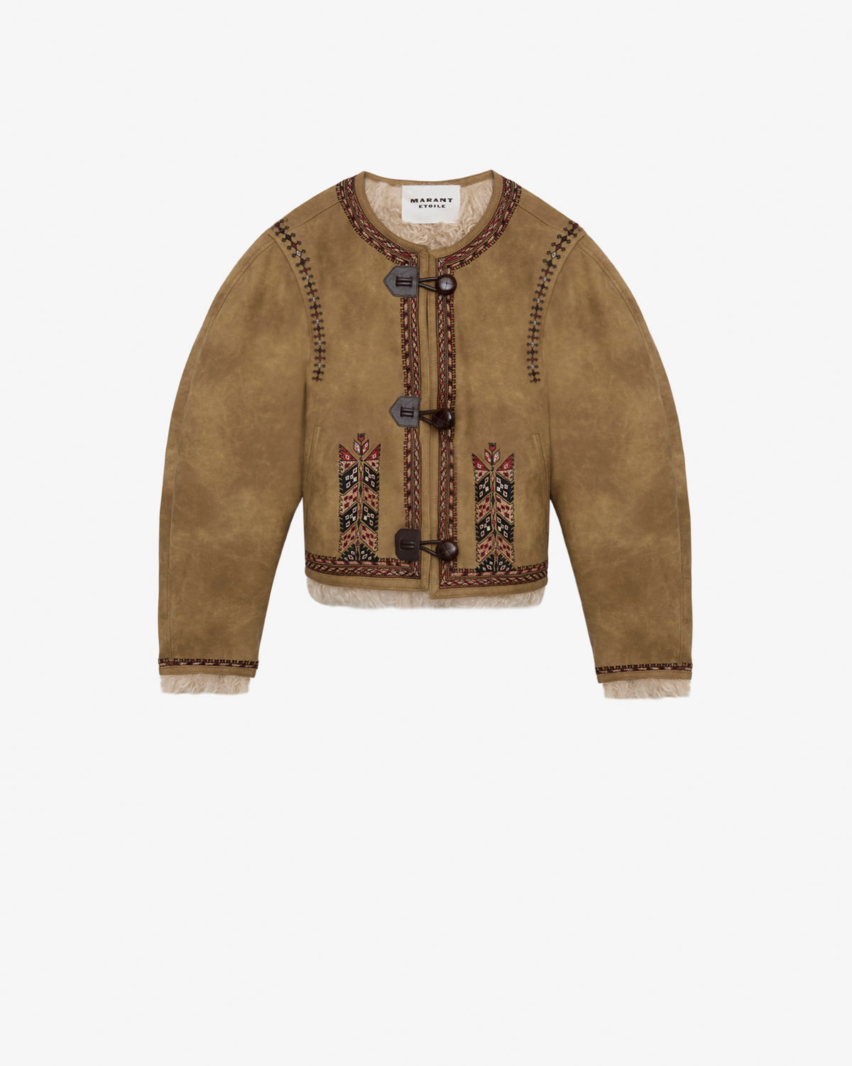 Chaqueta cely de piel sintética de oveja - Taupe - Woman - 5
