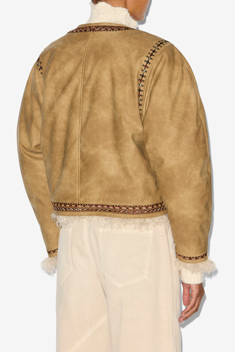 Veste cely en faux mouton retourné - Taupe - Woman - 5