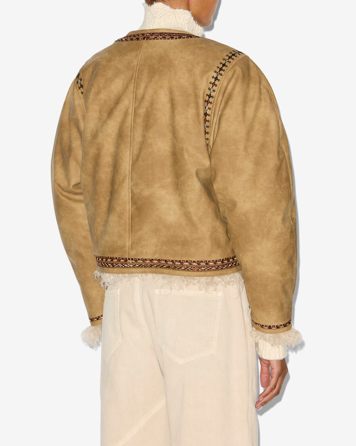 Chaqueta cely de piel sintética de oveja - Taupe - Woman - 4
