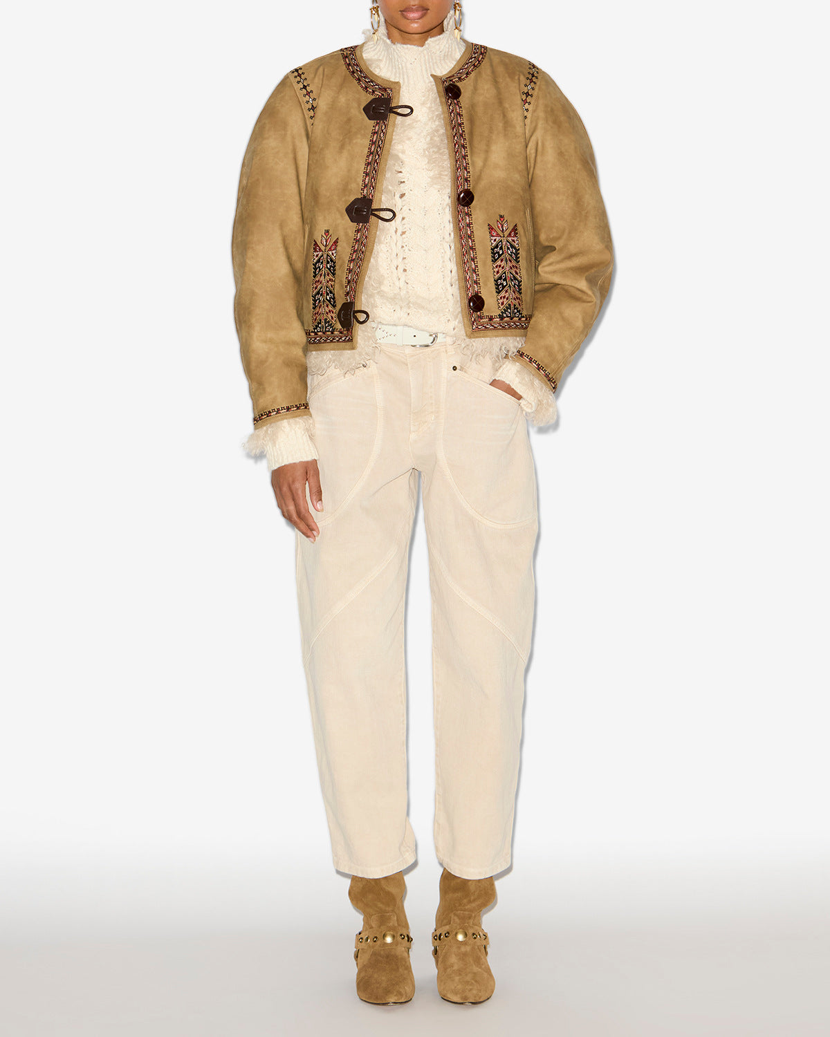 Chaqueta cely de piel sintética de oveja - Taupe - Woman - 1