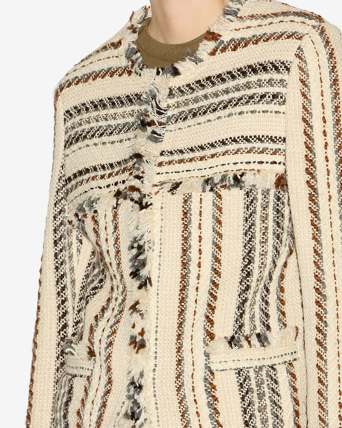 Gestreifte jacke izaria - Naturfarben - Woman - 2