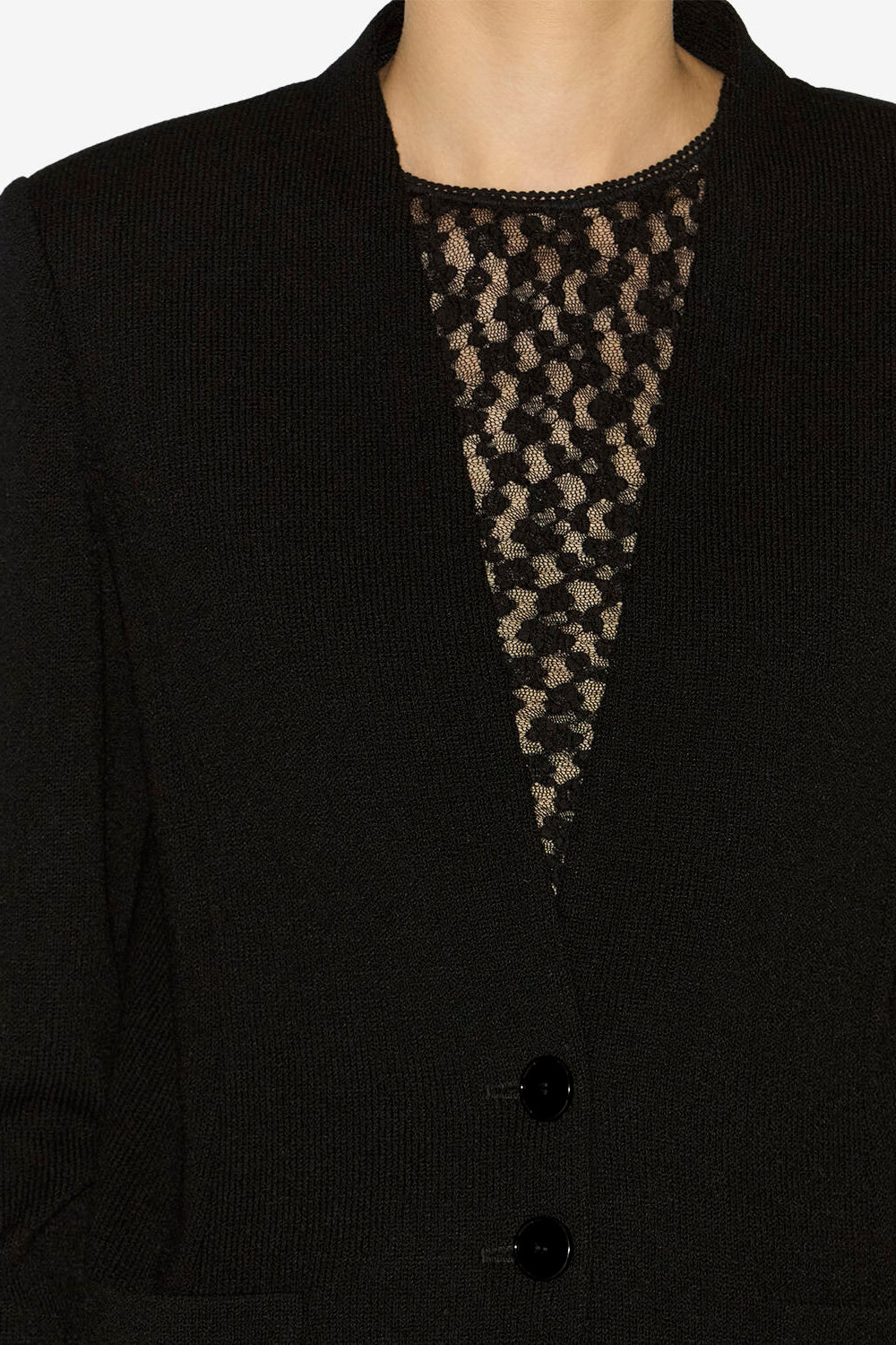 Blazer olivia aus strickstoff - Schwarz - Woman - 3