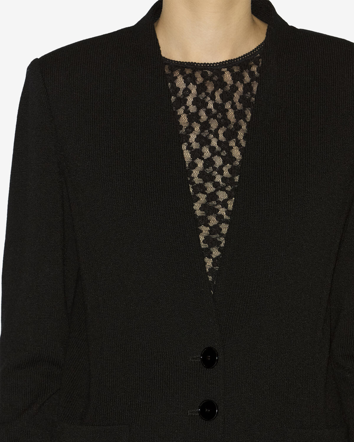 Veste tailleur olivia en maille - Noir - Woman - 2