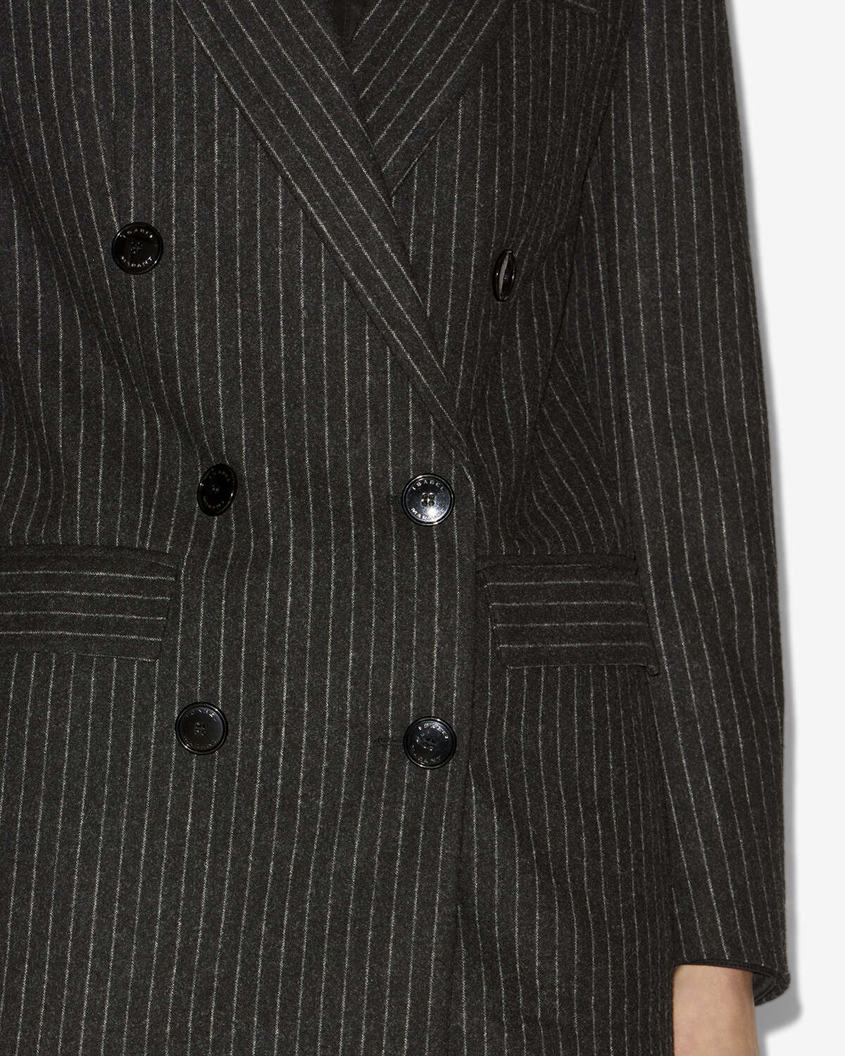 Jevima striped wool suit jacket - Anthracite - Woman - 2