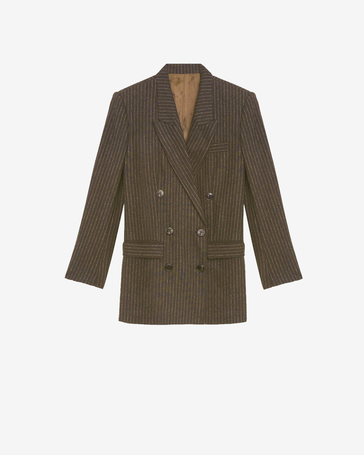 Giacca tailleur jevima in lana a righe - Dark bronze - Woman - 5