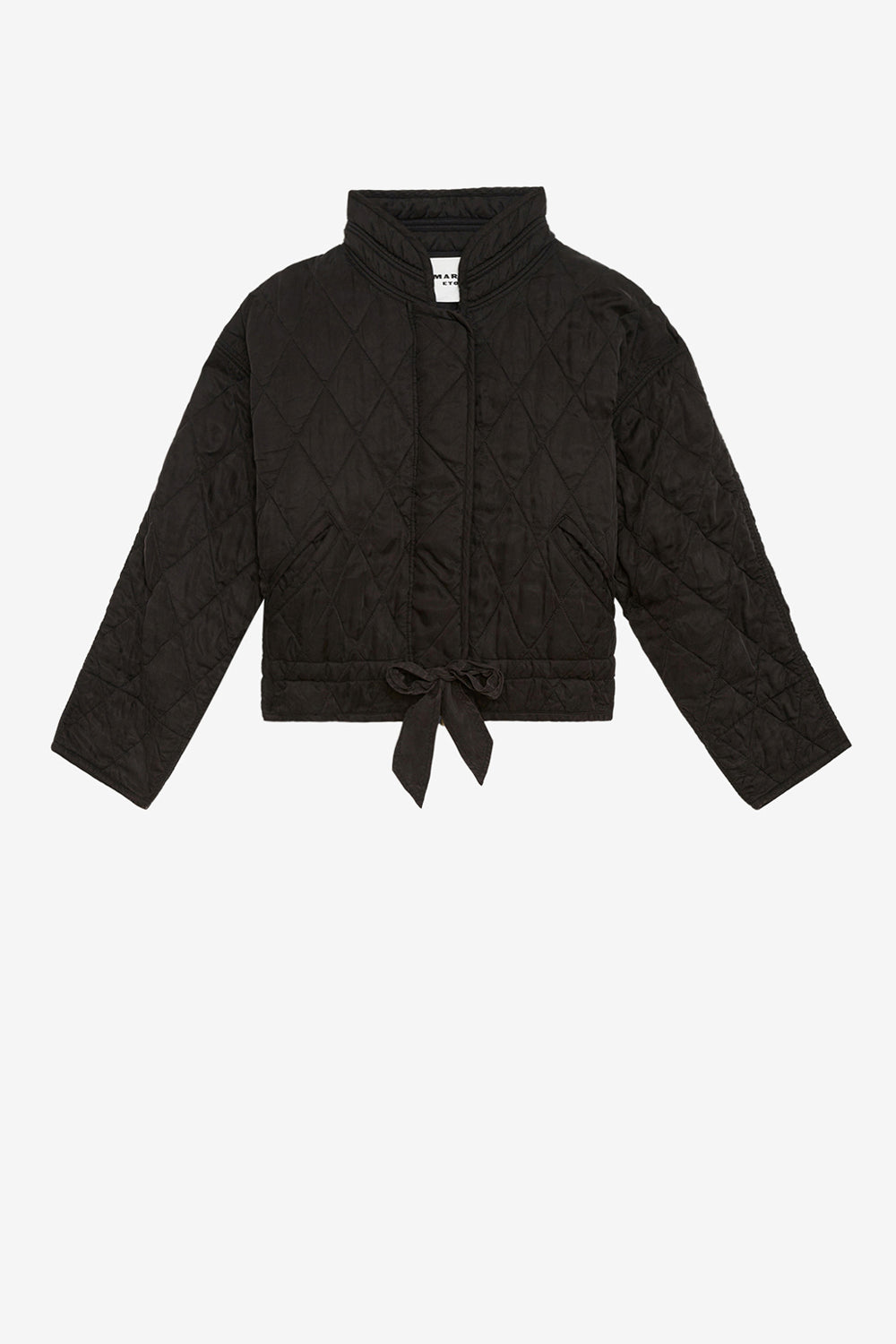 Veste zakiane en satin matelassé - Noir délavé - Woman - 1