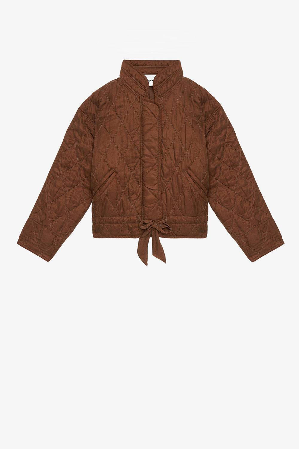 Veste zakiane en satin matelassé - Tabacco - Woman - 1