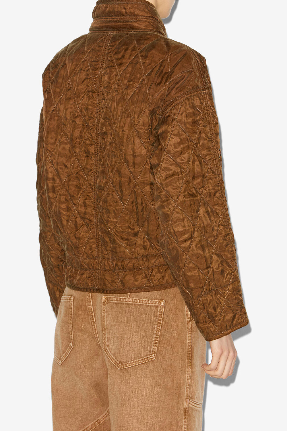 Veste zakiane en satin matelassé - Tabacco - Woman - 5