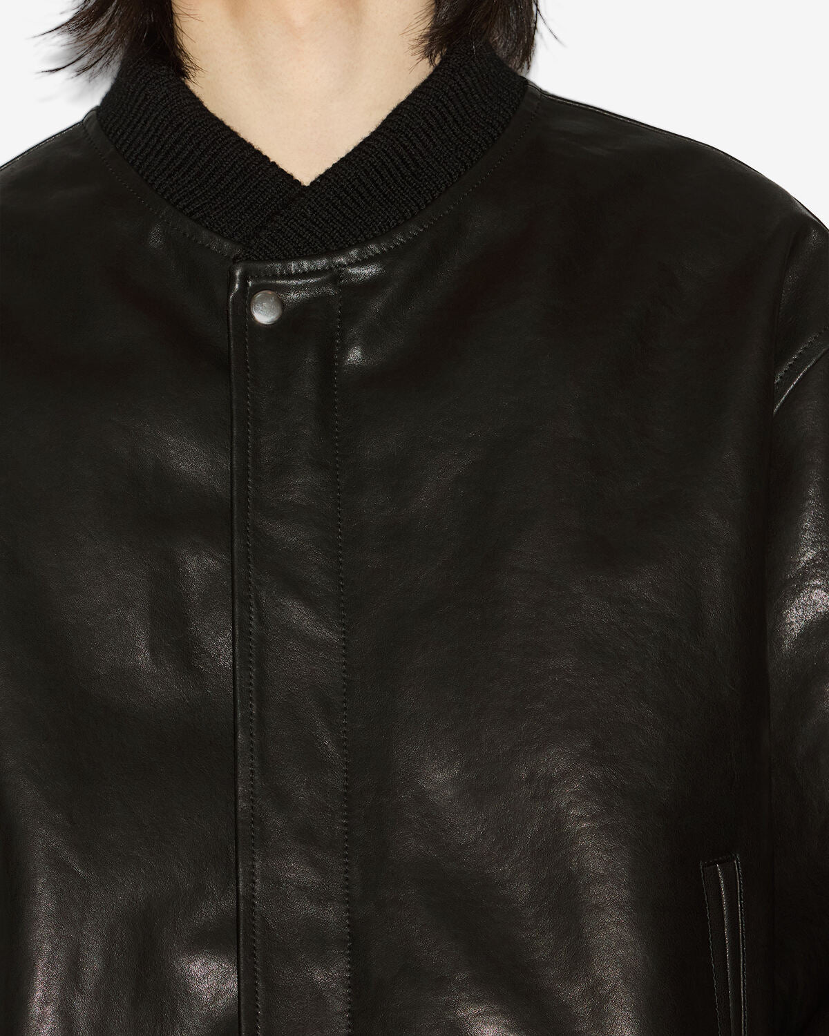 Blaike short leather jacket - Black - Man - 2