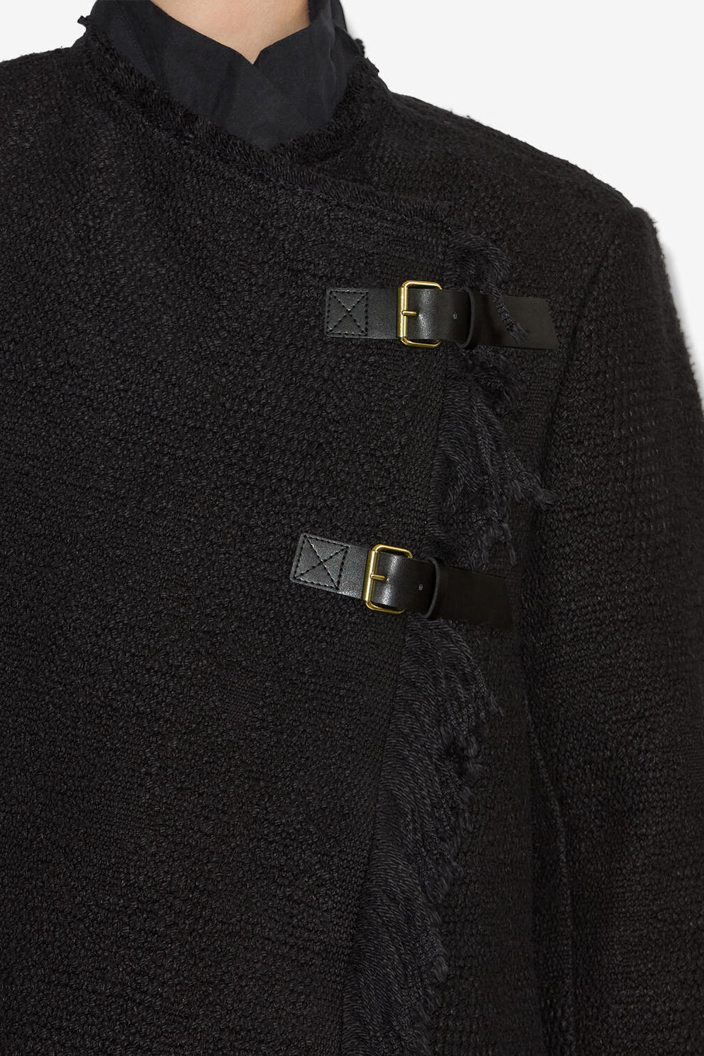 Giacca garmia in cotone e lino - Nero - Woman - 3