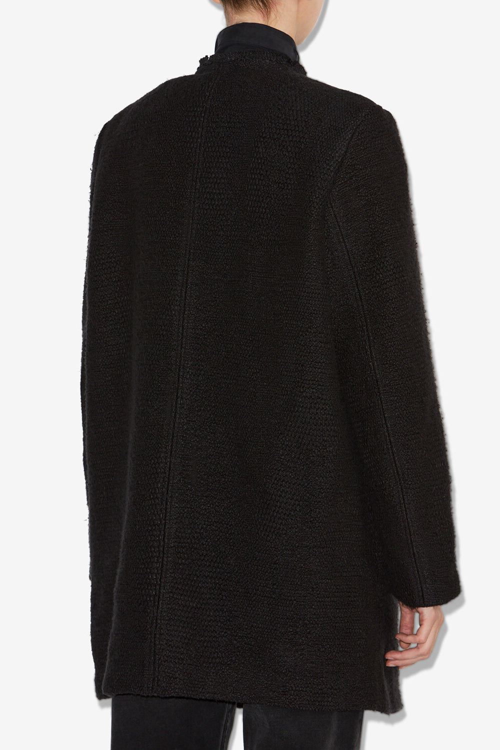 Giacca garmia in cotone e lino - Nero - Woman - 5