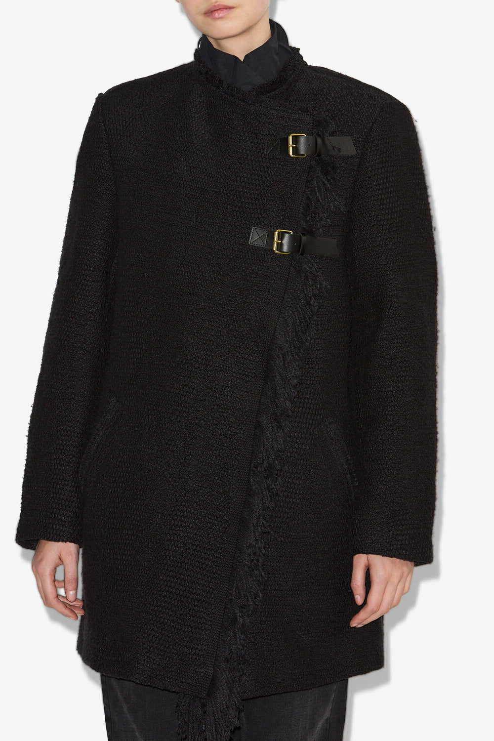 Giacca garmia in cotone e lino - Nero - Woman - 4