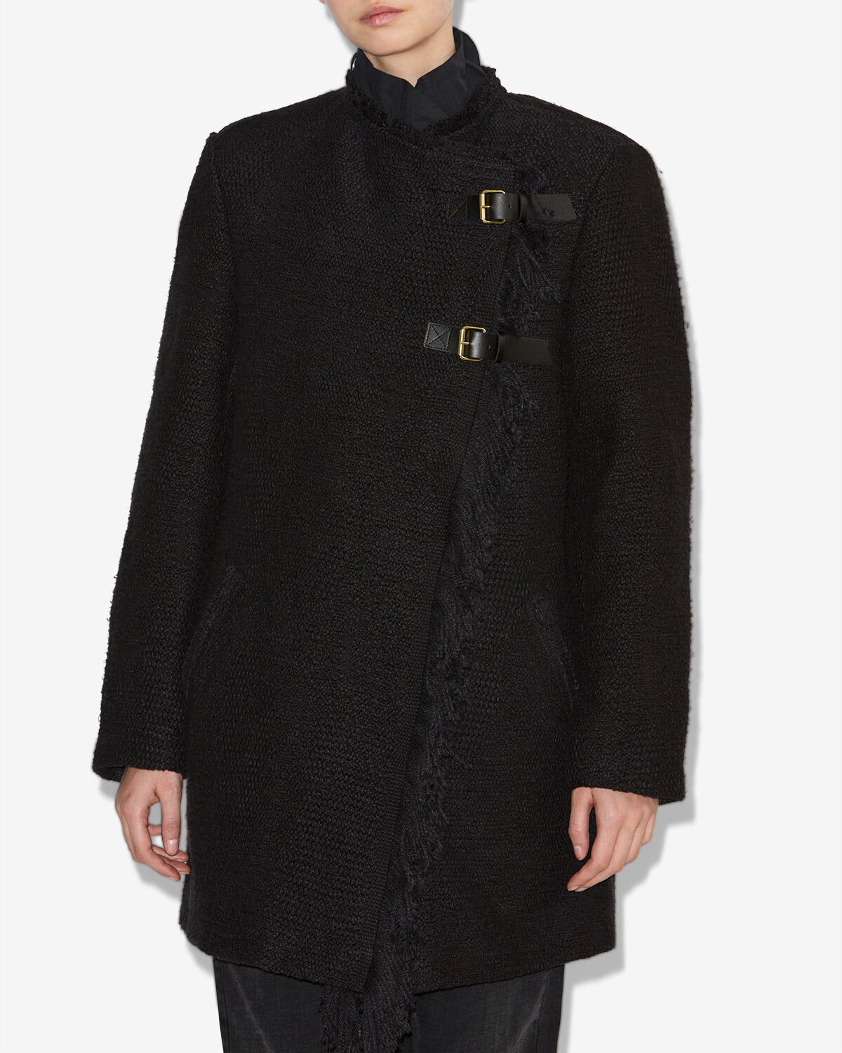 Giacca garmia in cotone e lino - Nero - Woman - 3