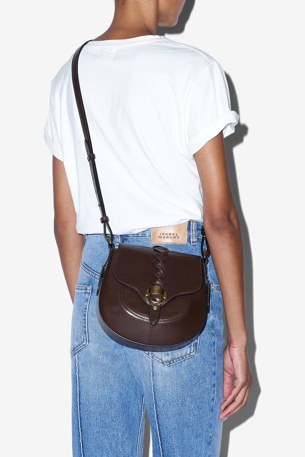 Sac à bandoulière altay small en cuir - Chocolat - Woman - 2