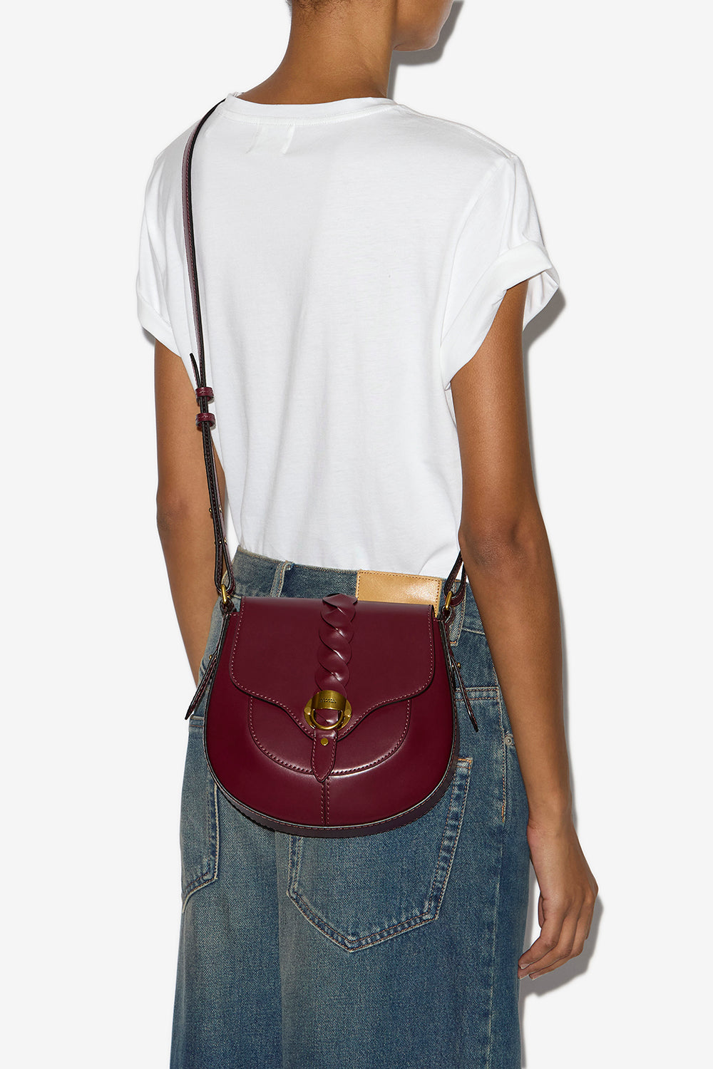 Sac à bandoulière altay small en cuir - Bordeaux - Woman - 2