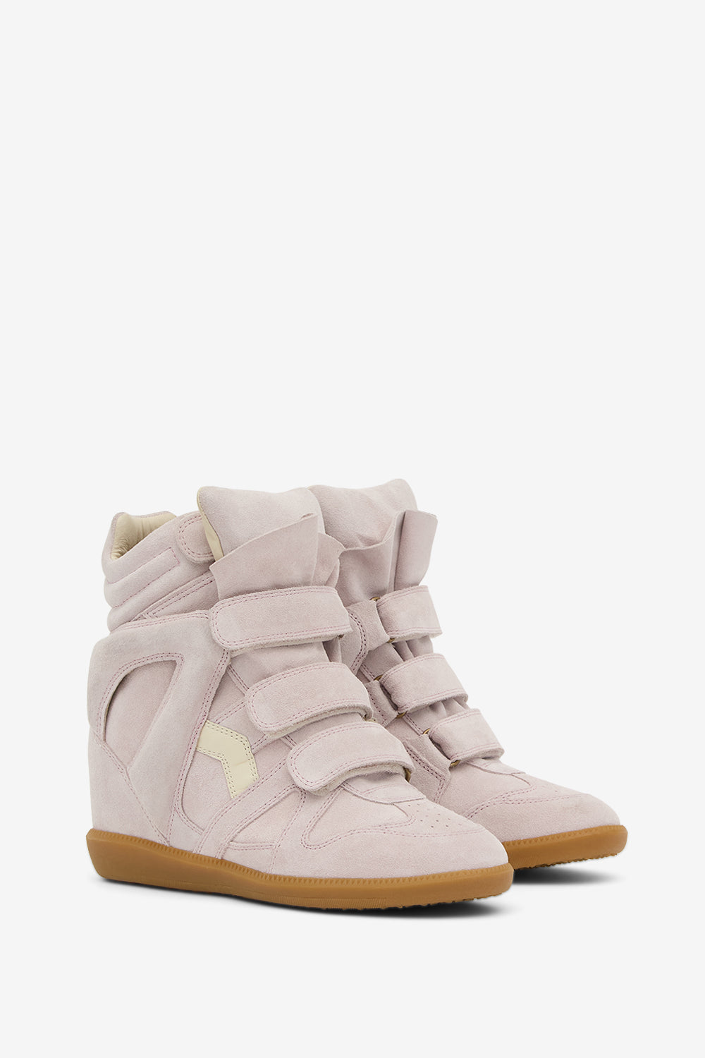 Sneakers bekett con zeppa in pelle - Pale pink - Woman - 3