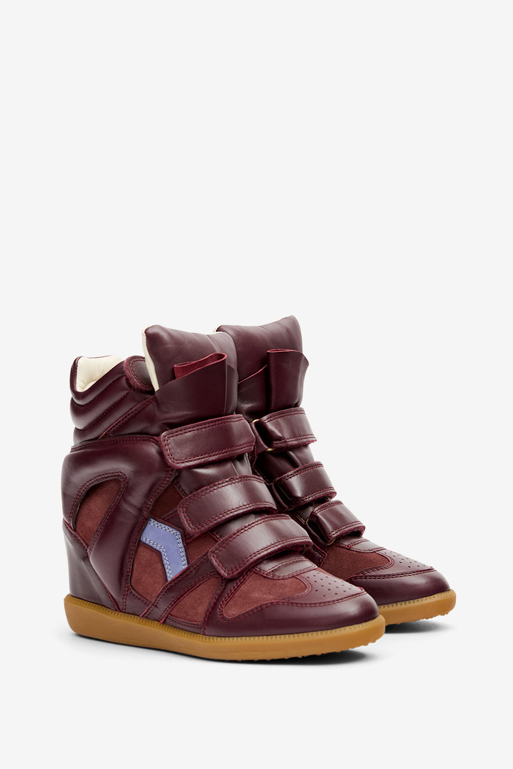 Baskets compensées bekett en cuir - Plum-lavender - Woman - 3