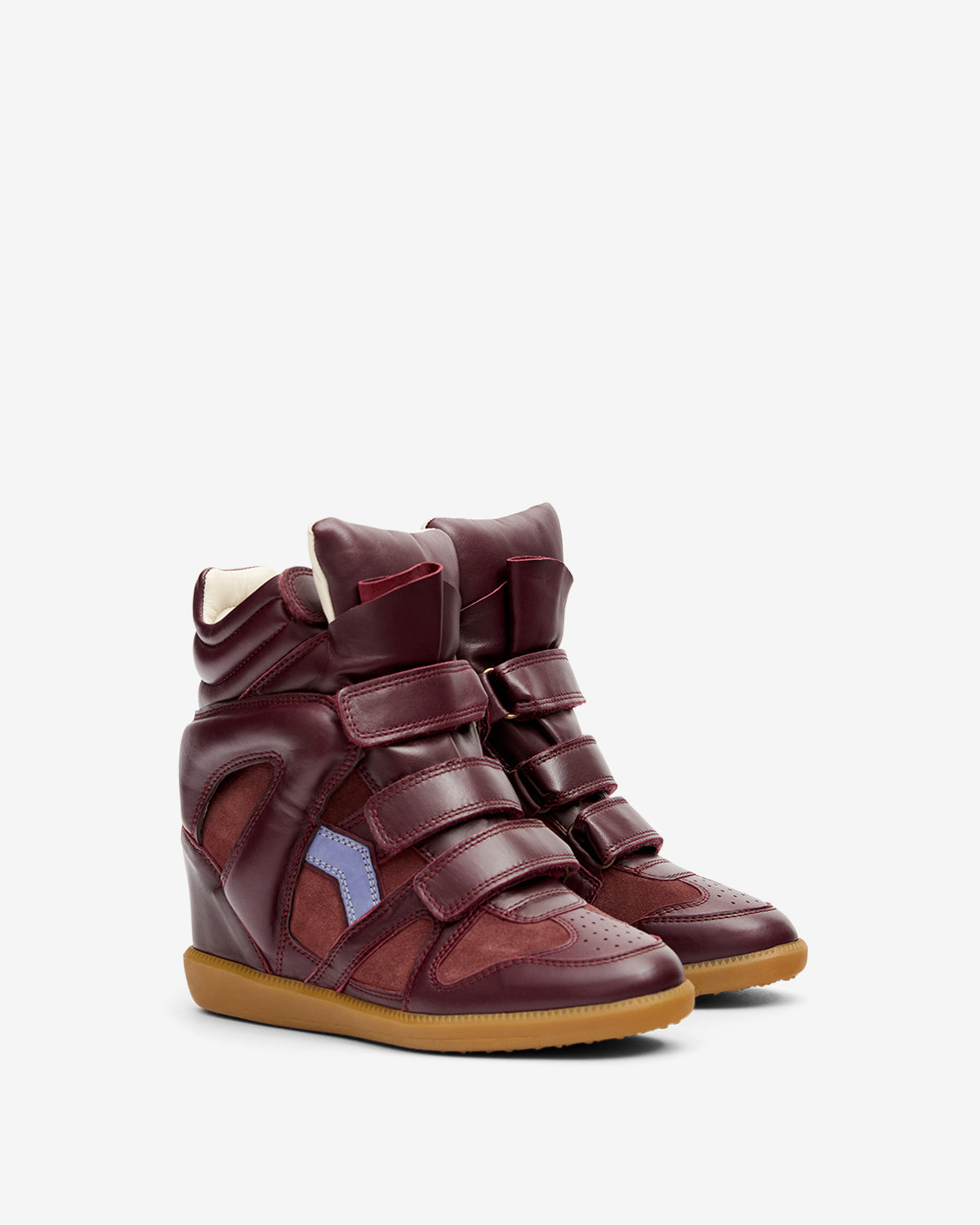 Sneakers bekett in pelle con zeppa - Plum-lavender - Woman - 3
