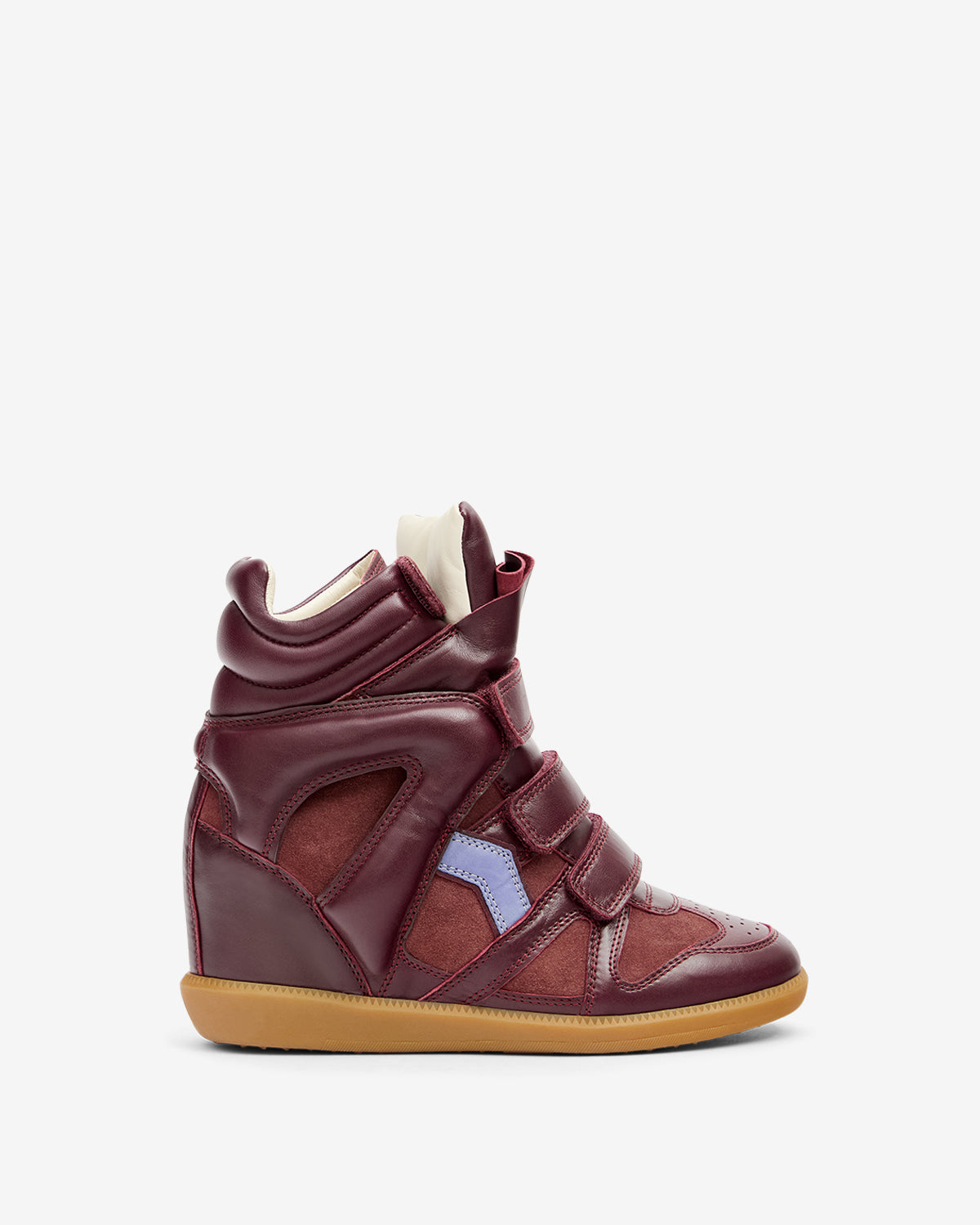 Sneakers bekett in pelle con zeppa - Plum-lavender - Woman - 1