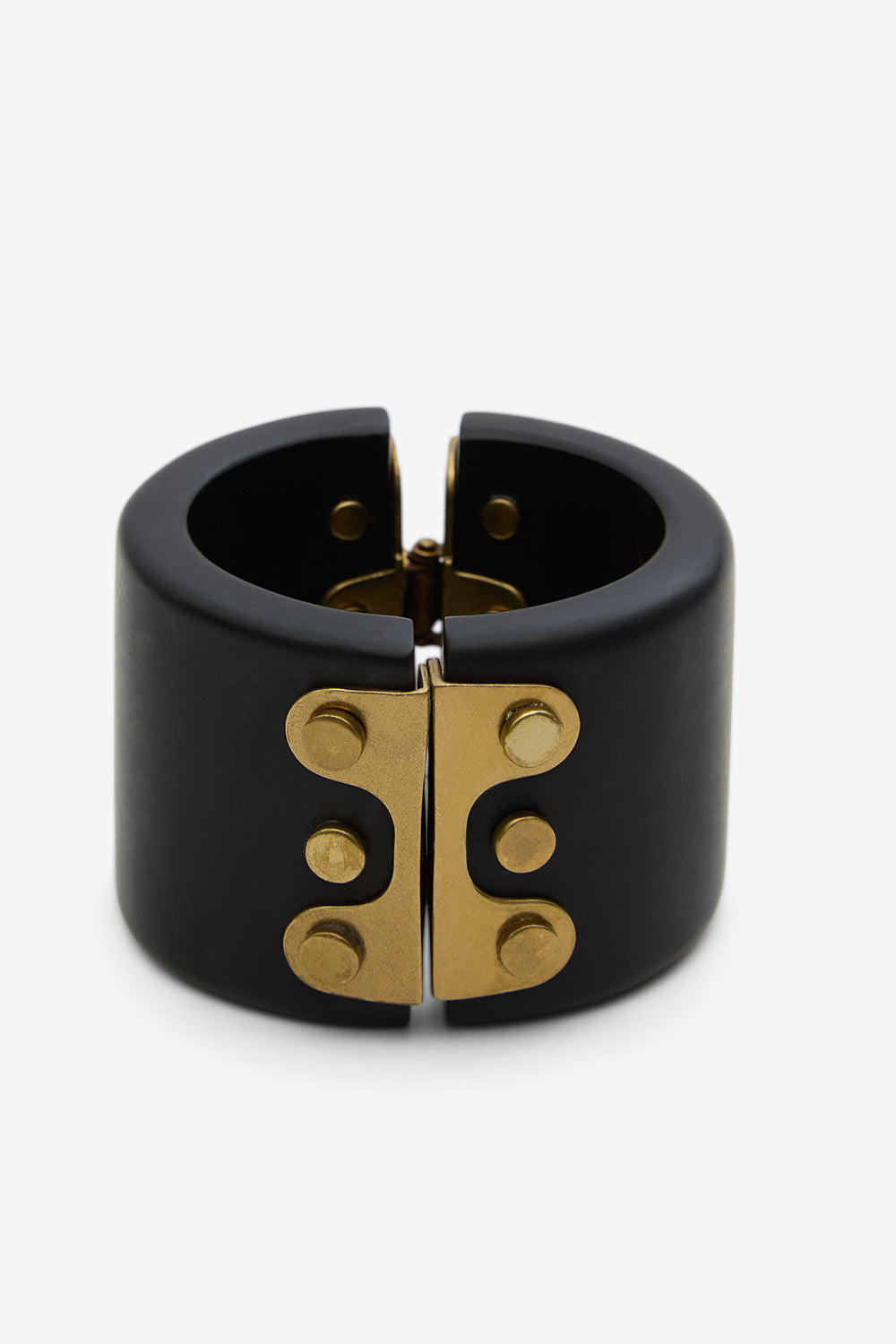 Bracciale a polsino hoda in resina e ottone - Black-light brass - Woman - 1