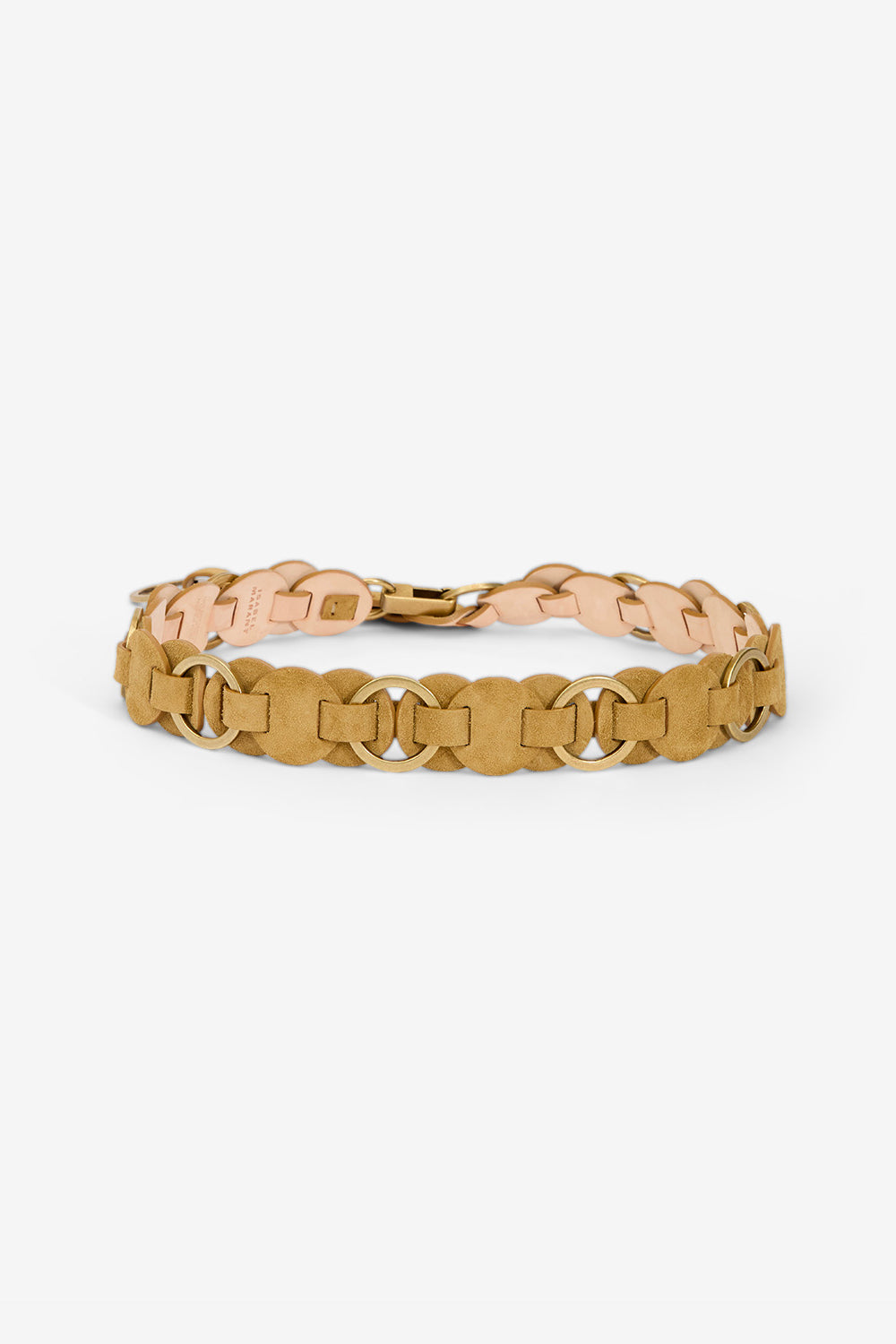 Cintura lota con pelle scamosciata e anelli intrecciati - Beige - Woman - 2