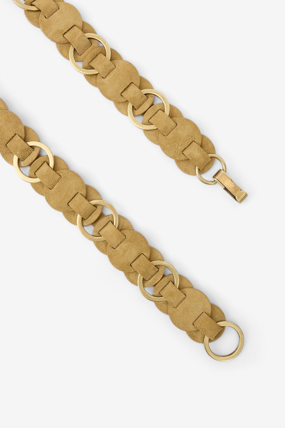 Cintura lota con pelle scamosciata e anelli intrecciati - Beige - Woman - 3