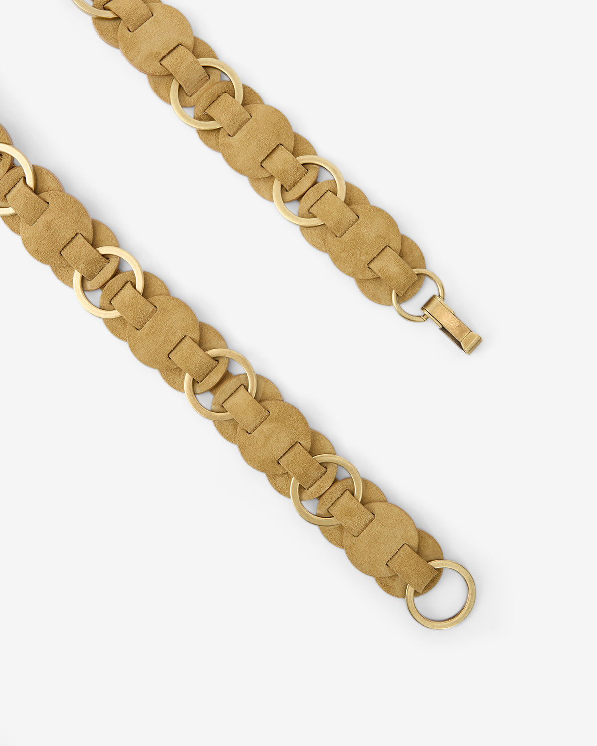Cinturón lota con aros y ante entrelazados - Beige - Woman - 3