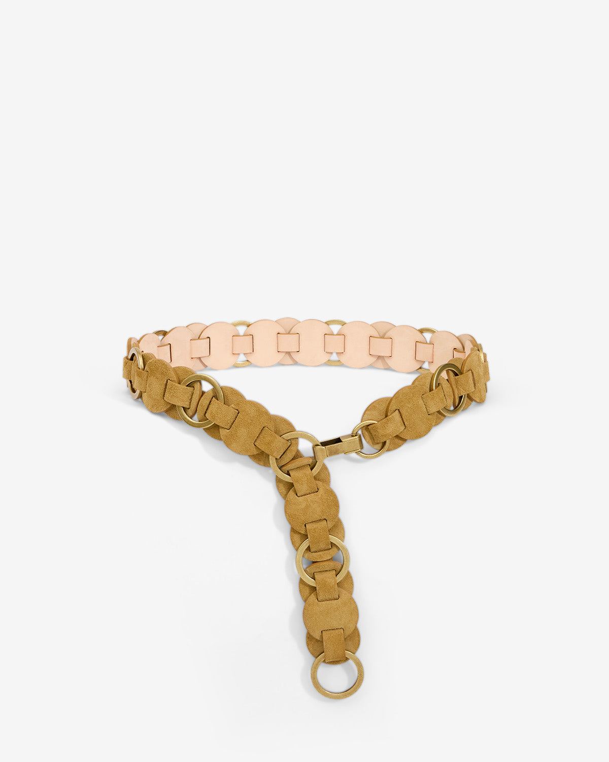 Cinturón lota con aros y ante entrelazados - Beige - Woman - 1