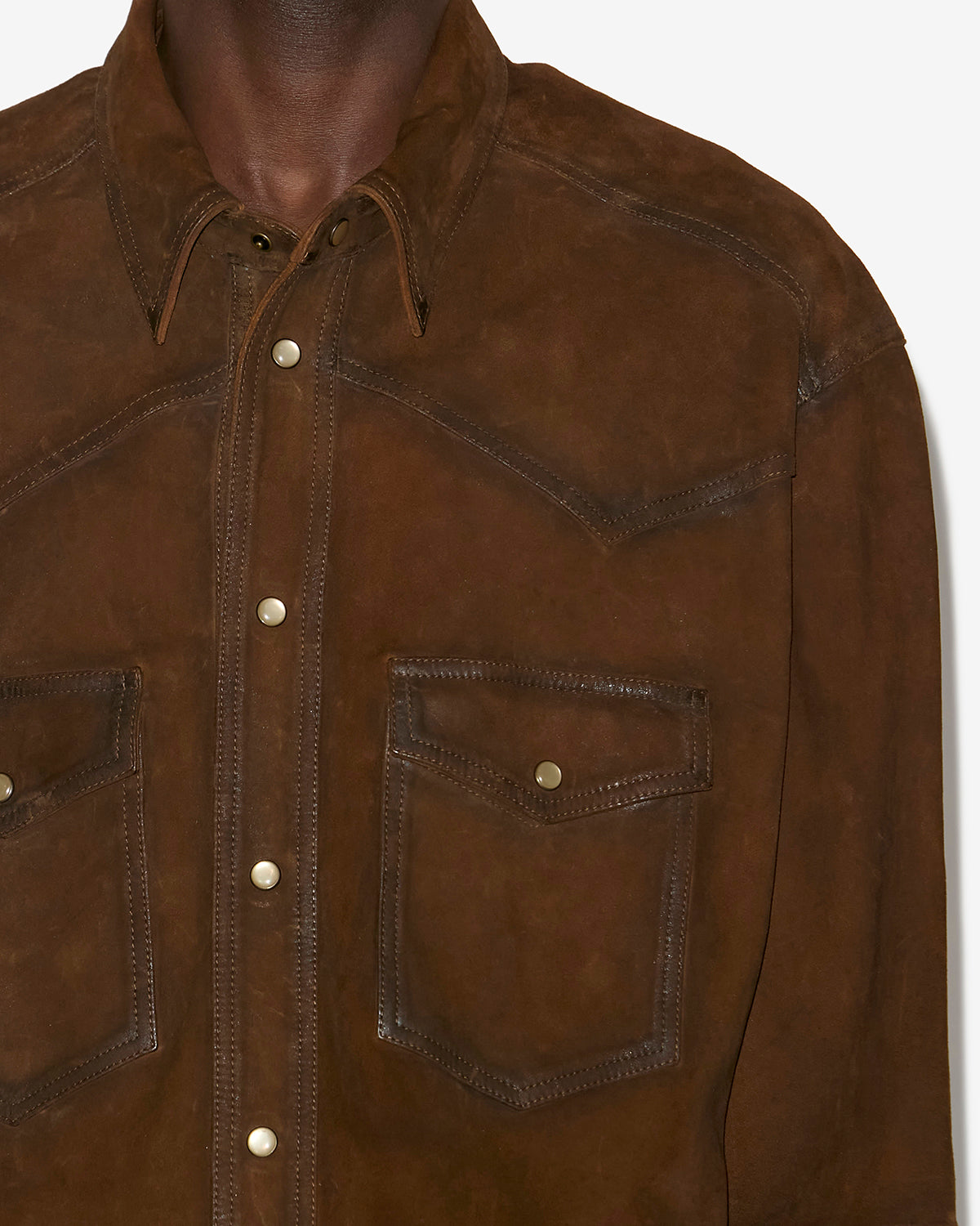 Adrian shirt Man Brown 4