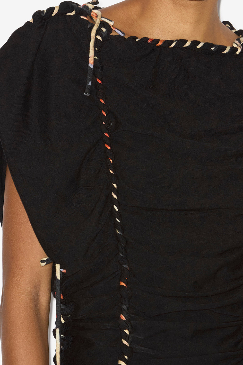 Top zohra in jersey intrecciato - Nero - Woman - 3