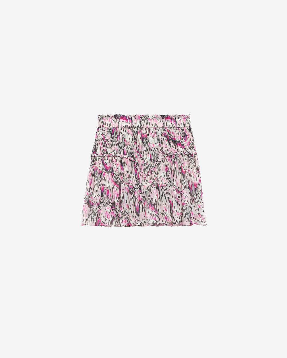 Bedruckter rock roumi aus geraffter seide - Rosa - Woman - 5