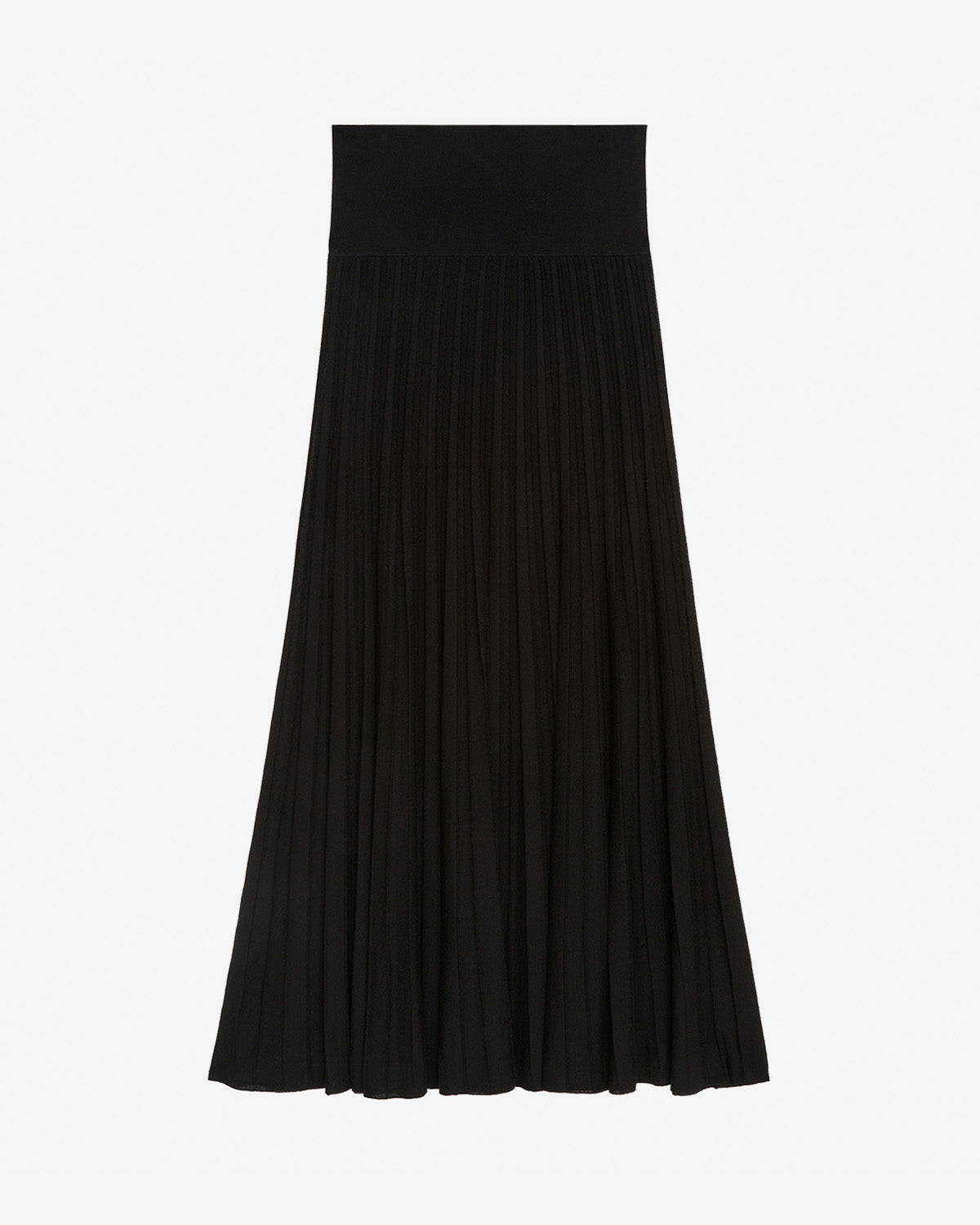 Falda larga ezra de punto plisada - Negro - Woman - 4
