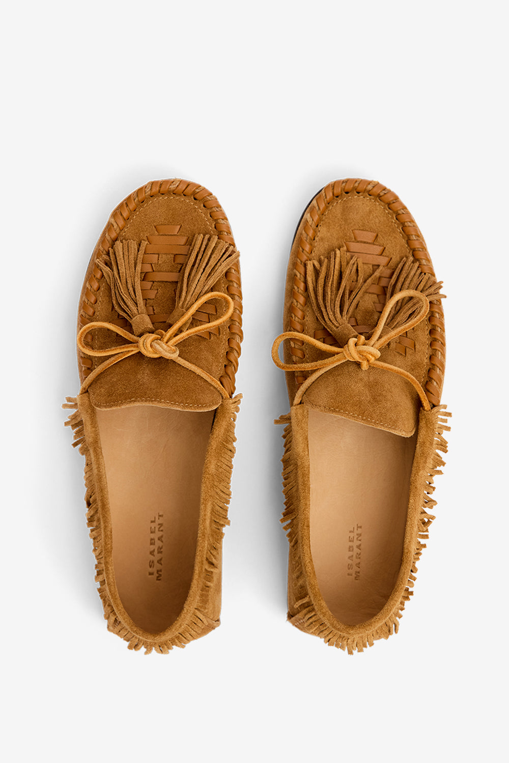 Mocassini in pelle con frange fitza - Cognac - Woman - 4