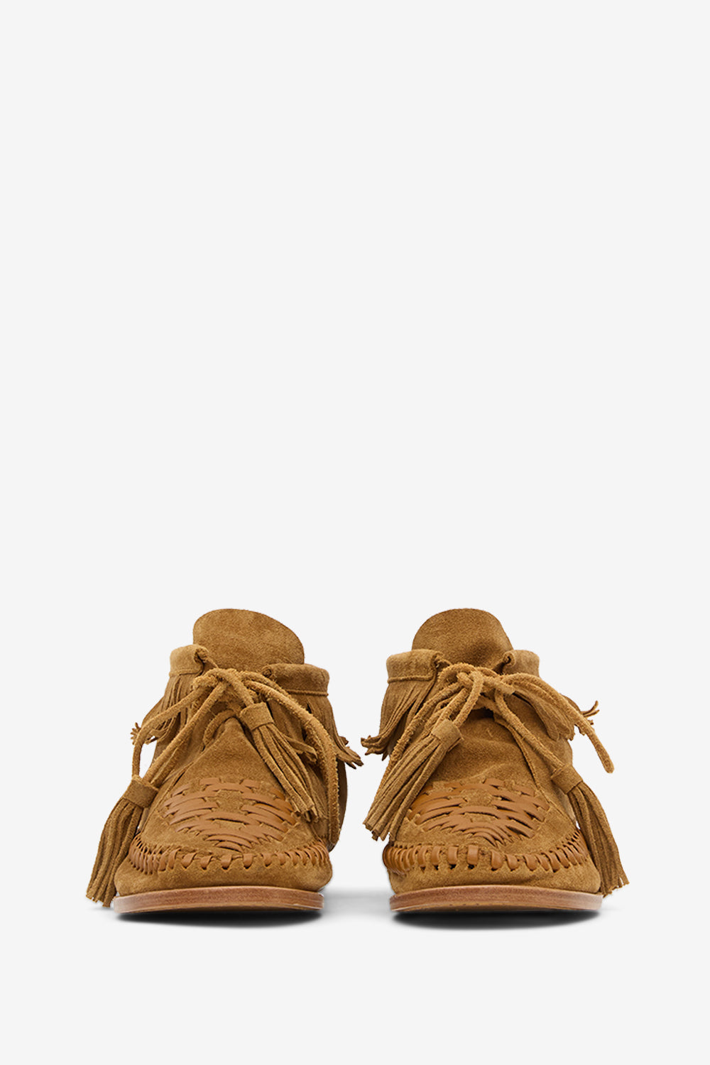 Mocassins felsa en cuir suédé à franges - Cognac - Woman - 4