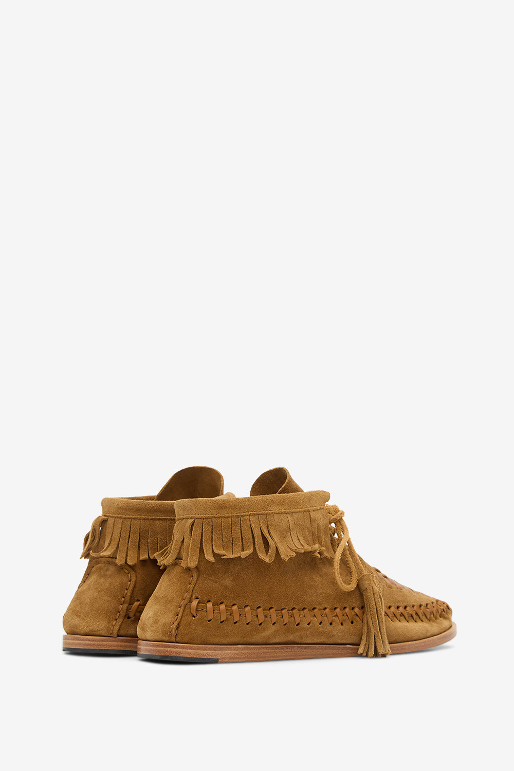 Mocassins felsa en cuir suédé à franges - Cognac - Woman - 2