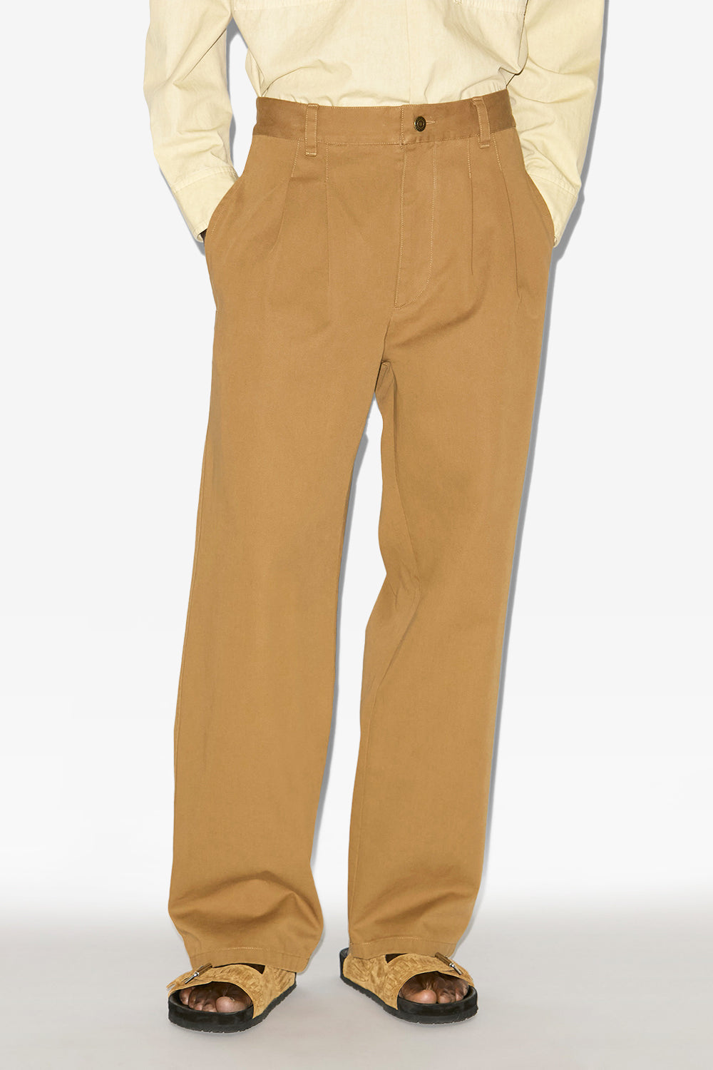 Pantalon kostin en sergé de coton - Toffee - Man - 4