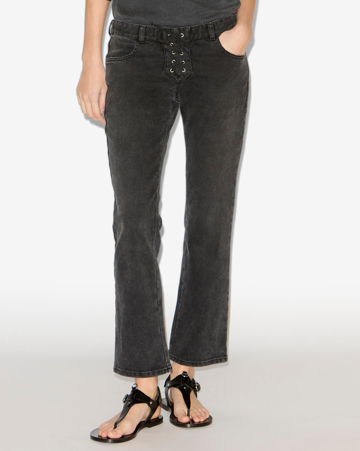 Pantalón vanel Woman Negro lavado 4