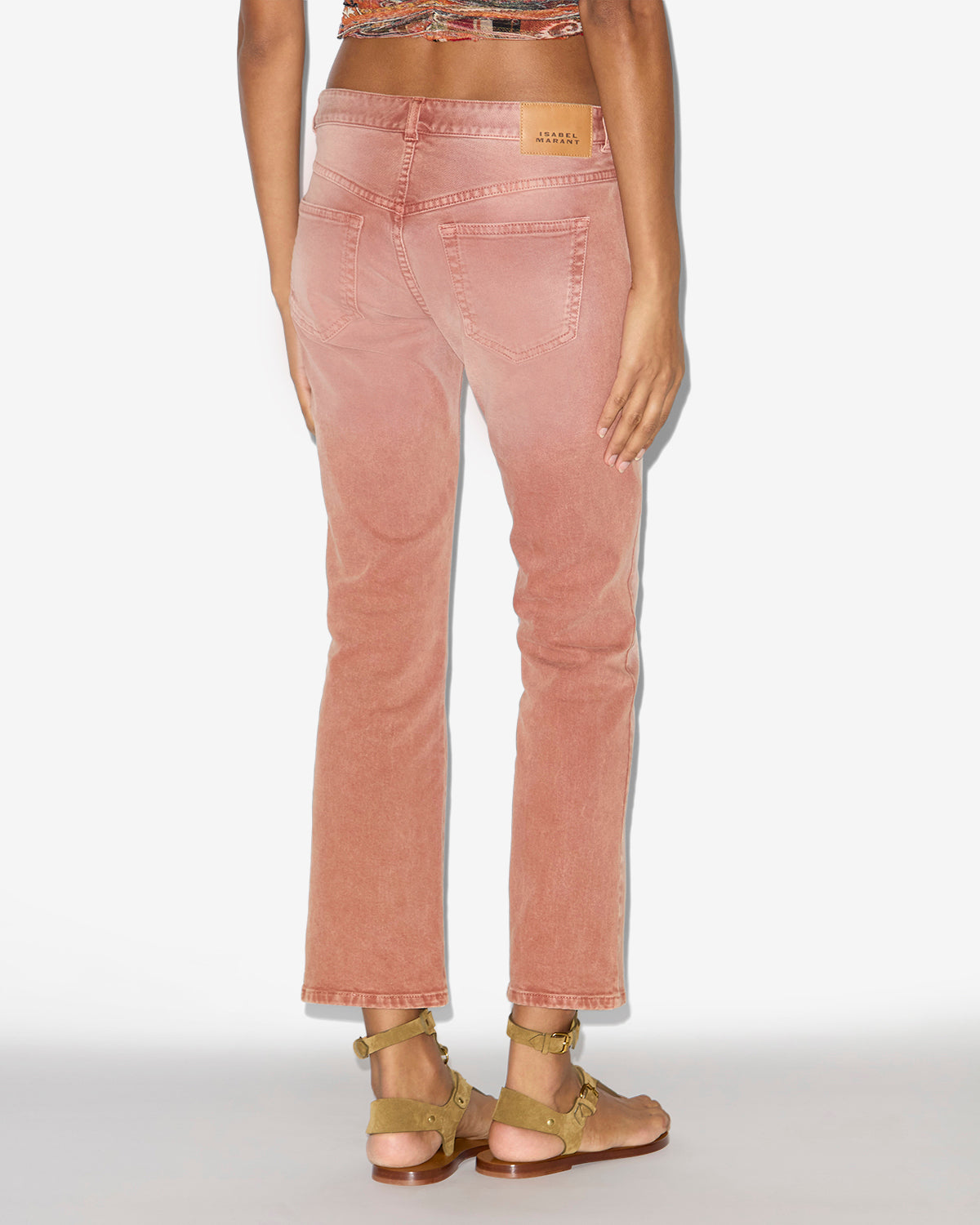 Jeans con allacciature vanel in denim - Burnt henna - Woman - 4