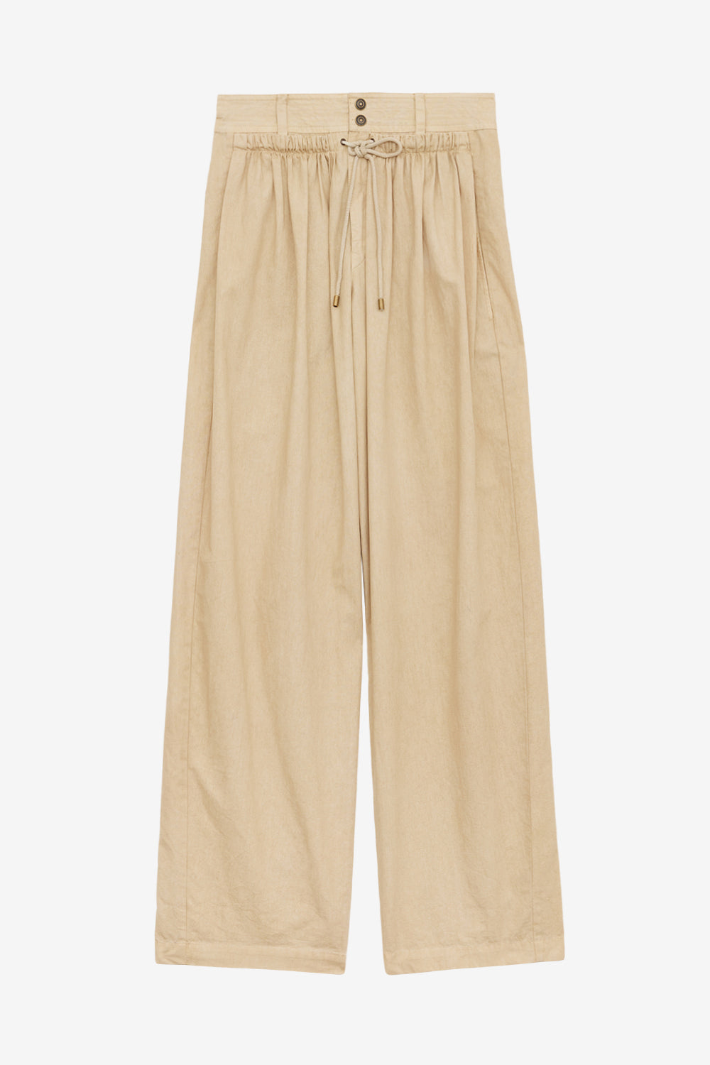 Pantalon loose inaya à fronces - Écru - Woman - 1