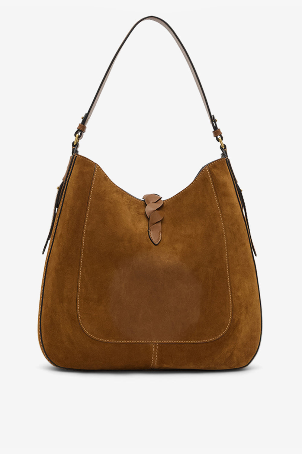 Sac altay hobo en cuir de veau velours - Cognac - Woman - 3