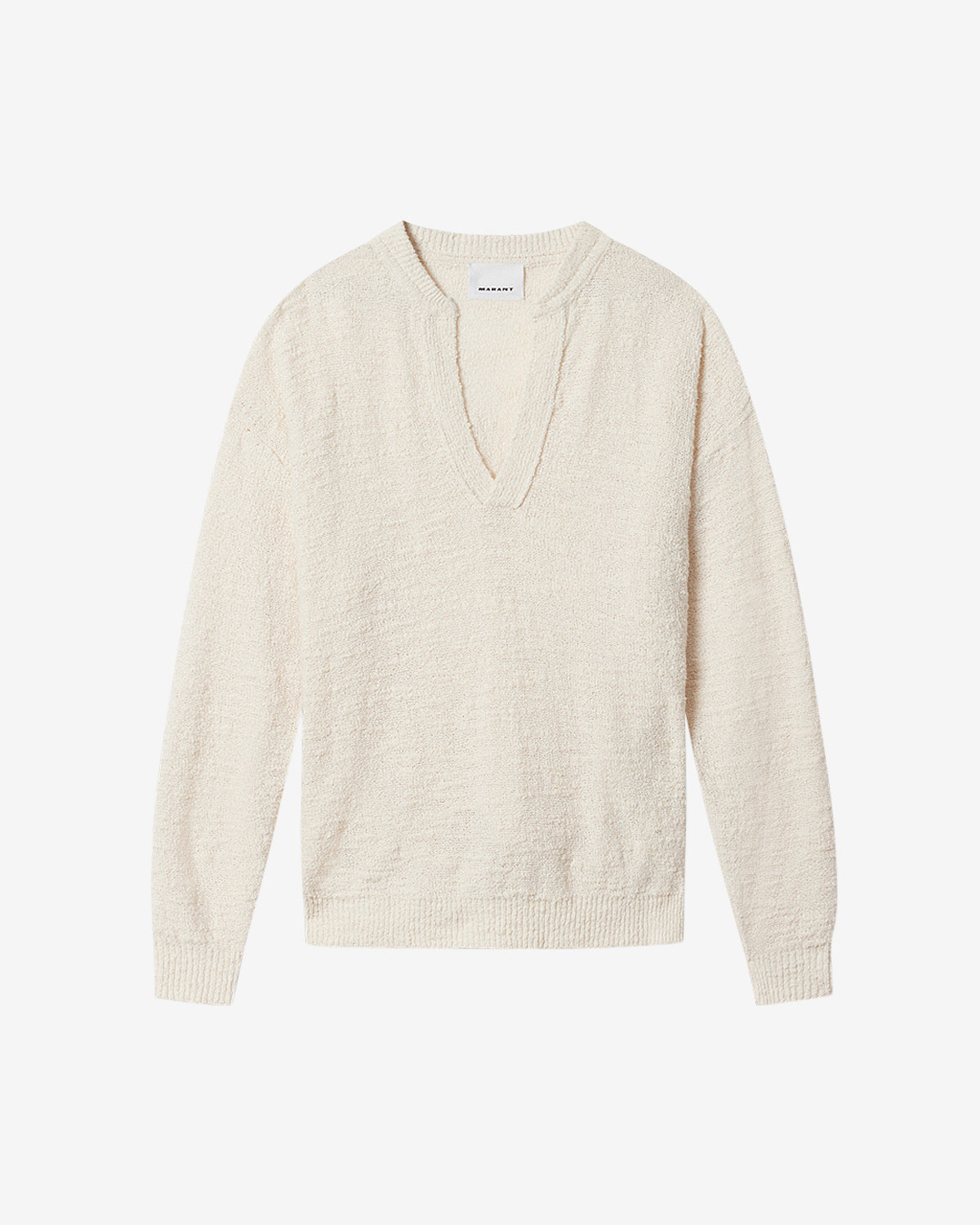 Arnold textured knit sweater - Ecru - Man - 5